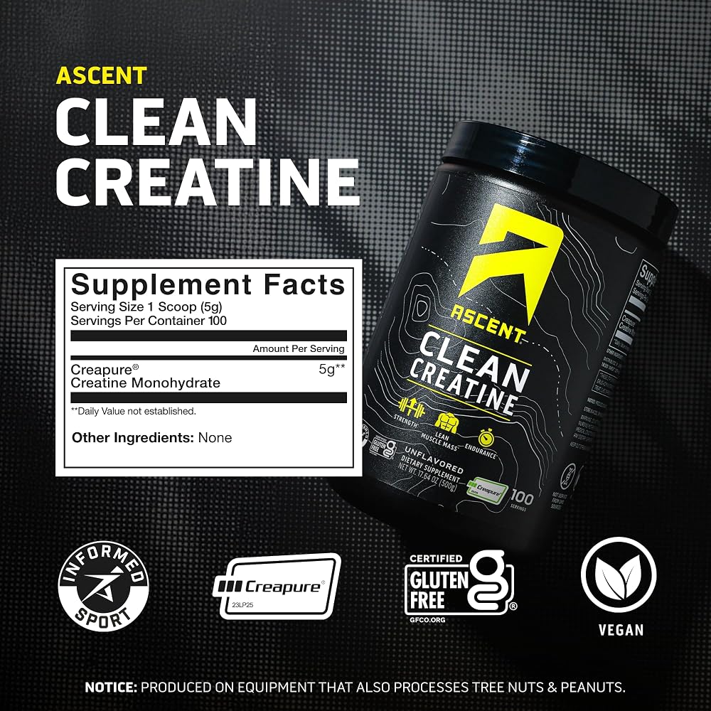 Ascent Clean Creatine Monohydrate Powder