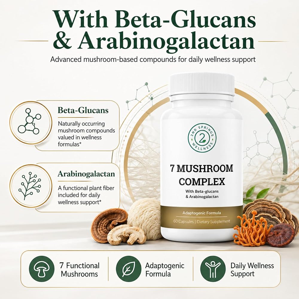 2nd Springs 7 Organic Mushroom Complex - 60 Capsules - image 5