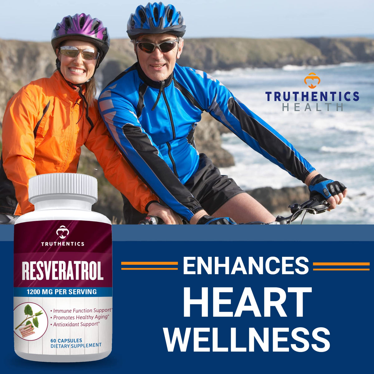 TRUTHENTICS Resveratrol Supplement 1200mg - 60 Vegan Capsules - image 5