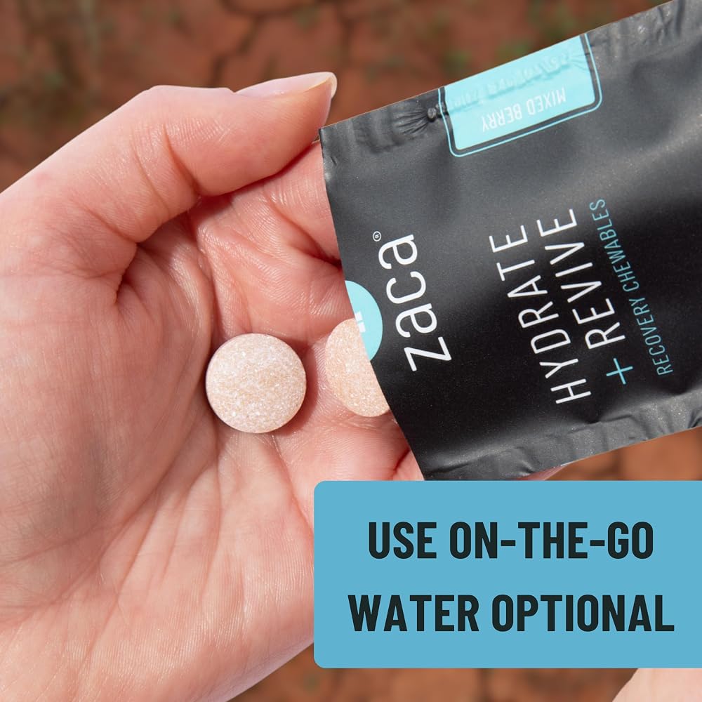 Zaca Recovery Chewable Supplement Hydrate + Revive - 12 Tablets - image 7