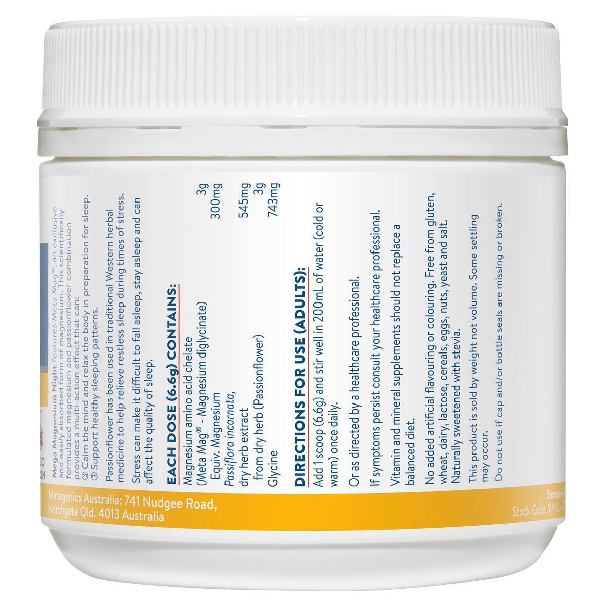 Ethical Nutrients Mega Magnesium Night Powder for Sleep - 126g - image 2