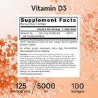Jarrow Formulas Vitamin D3 5000 IU Bone & Immune Support - 100 Softgels - image 6