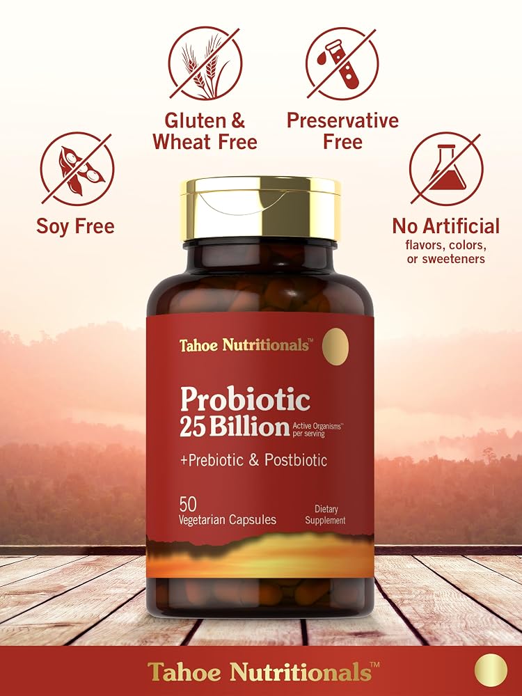 Tahoe Nutritionals Prebiotic, Probiotic & Postbiotic 25B CFU - 50 Capsules - image 5
