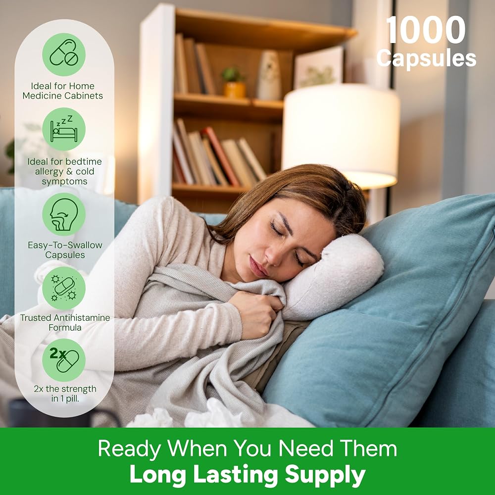 SDA LABORATORIES Diphenhydramine HCl 50mg Capsules - 1000 Count - image 4
