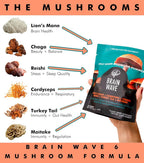 BRAIN WAVE Superfood Mushroom Gummies for Focus and Energy - 60 Count - image 3