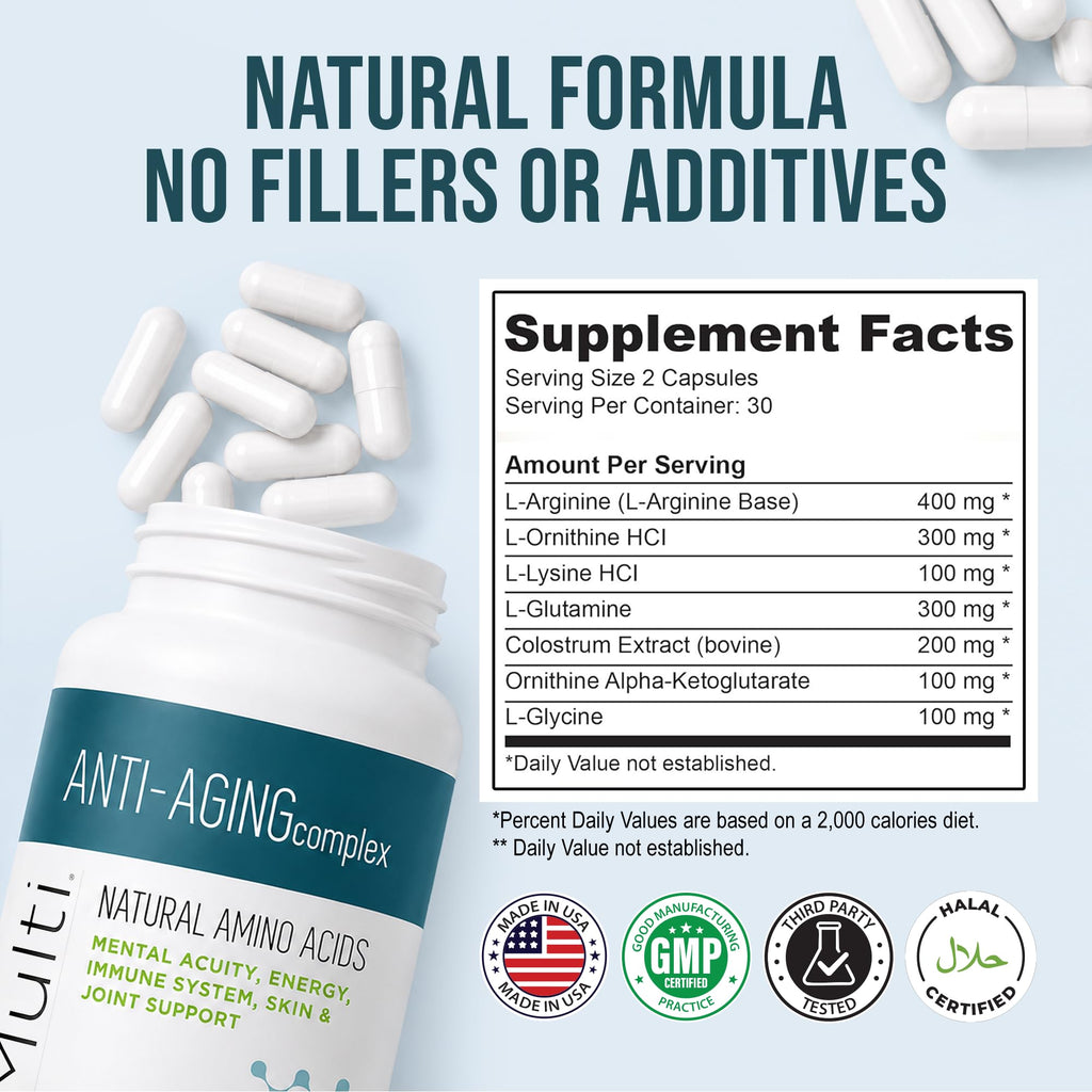 ViMulti Anti-Aging Complex Amino Acid Supplement - 120 Capsules - image 3
