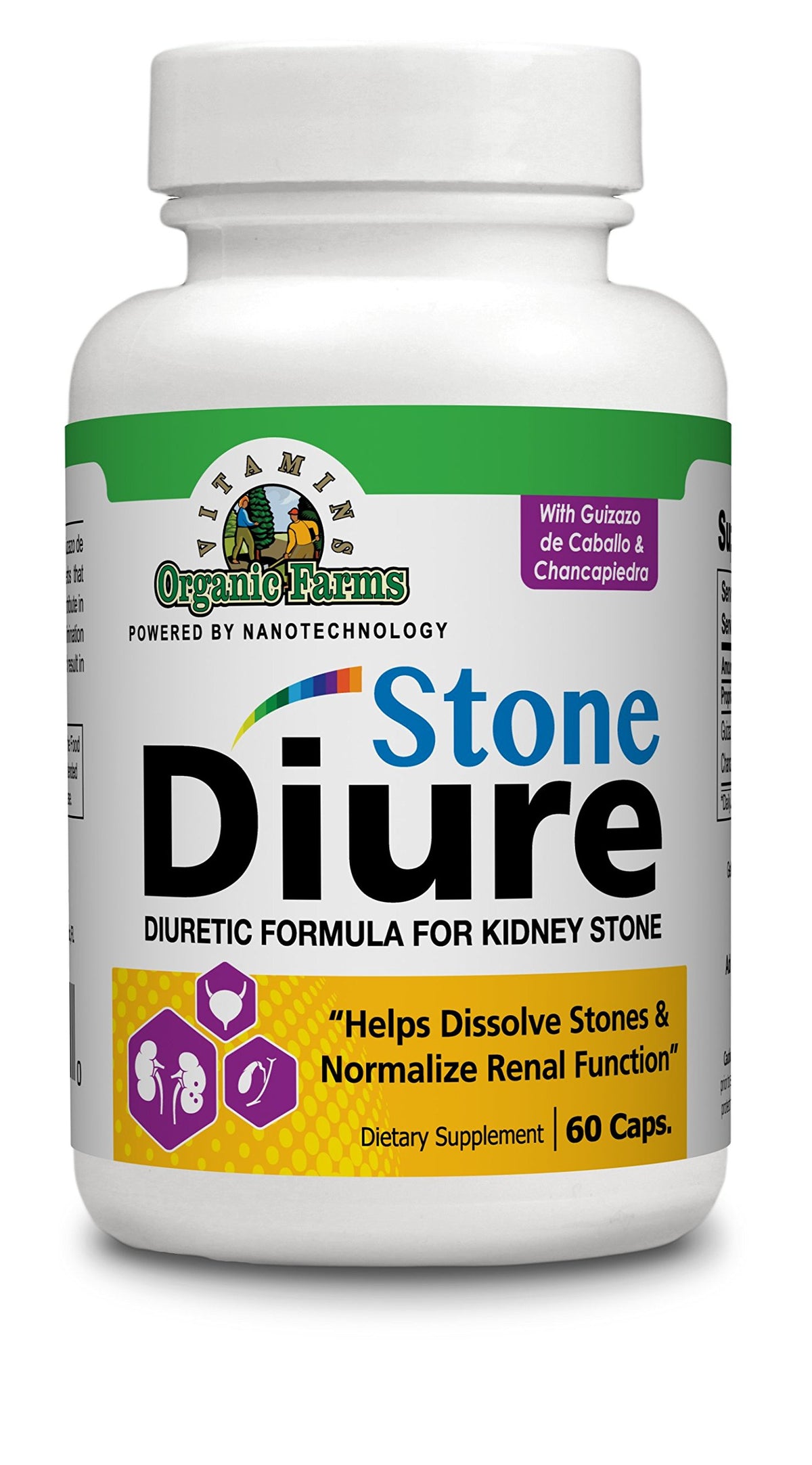 Organic Farms Vitamins Diure Stone Diuretic Formula - 60 Capsules