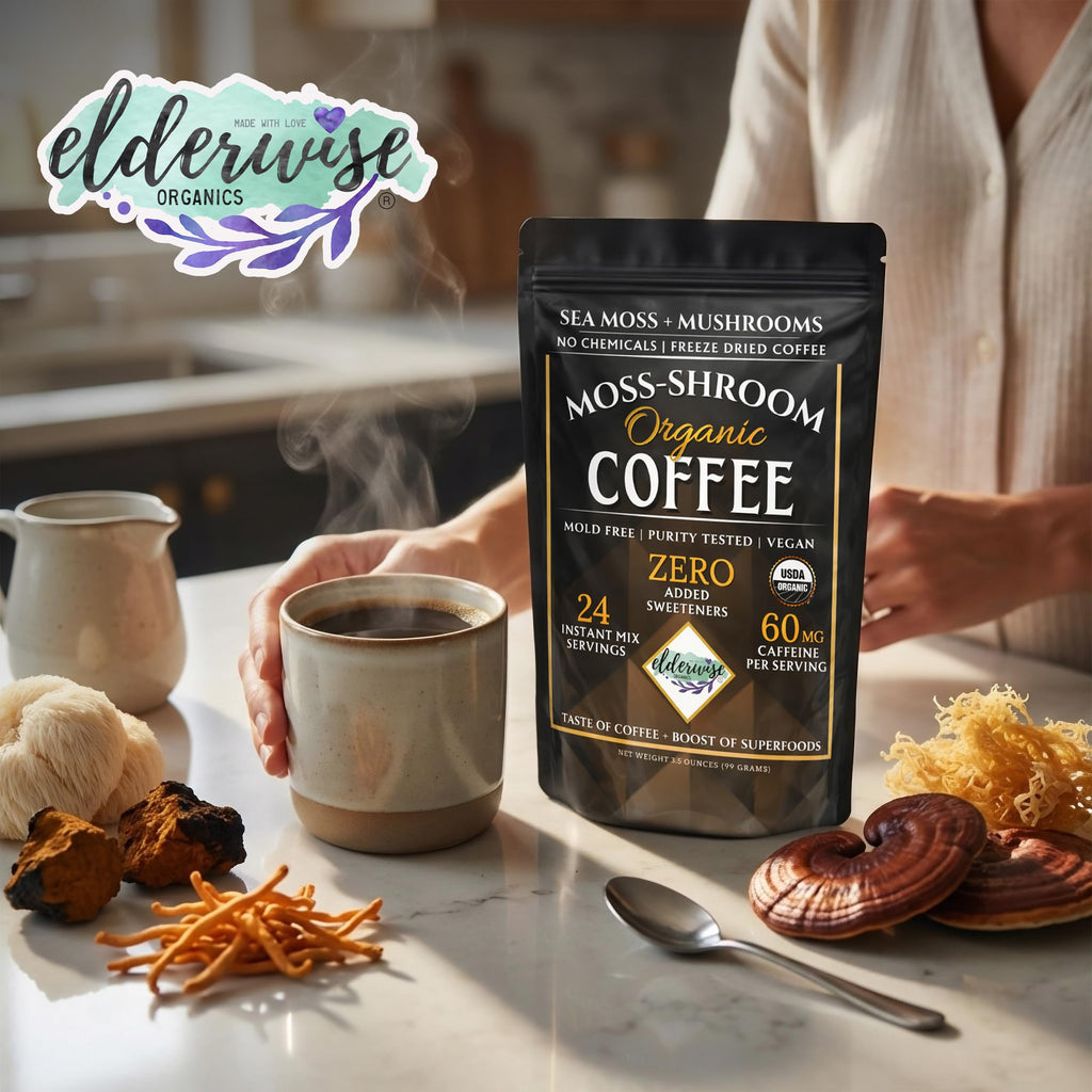 Elderwise Organics Mushroom Coffee with Sea Moss Instant Blend - 3.5 oz - image 8