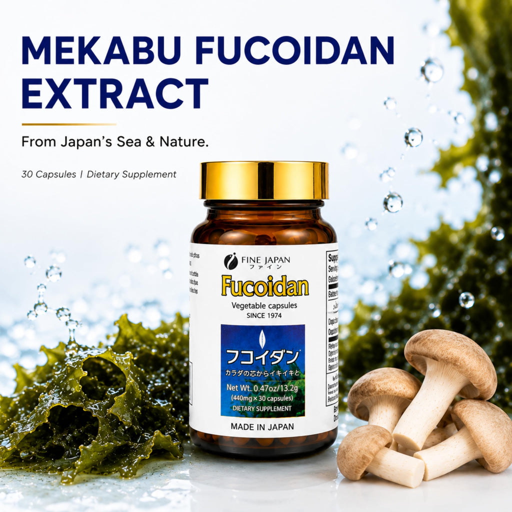 FINE JAPAN Fucoidan Capsules with Mekabu Seaweed - 30 Capsules - image 5