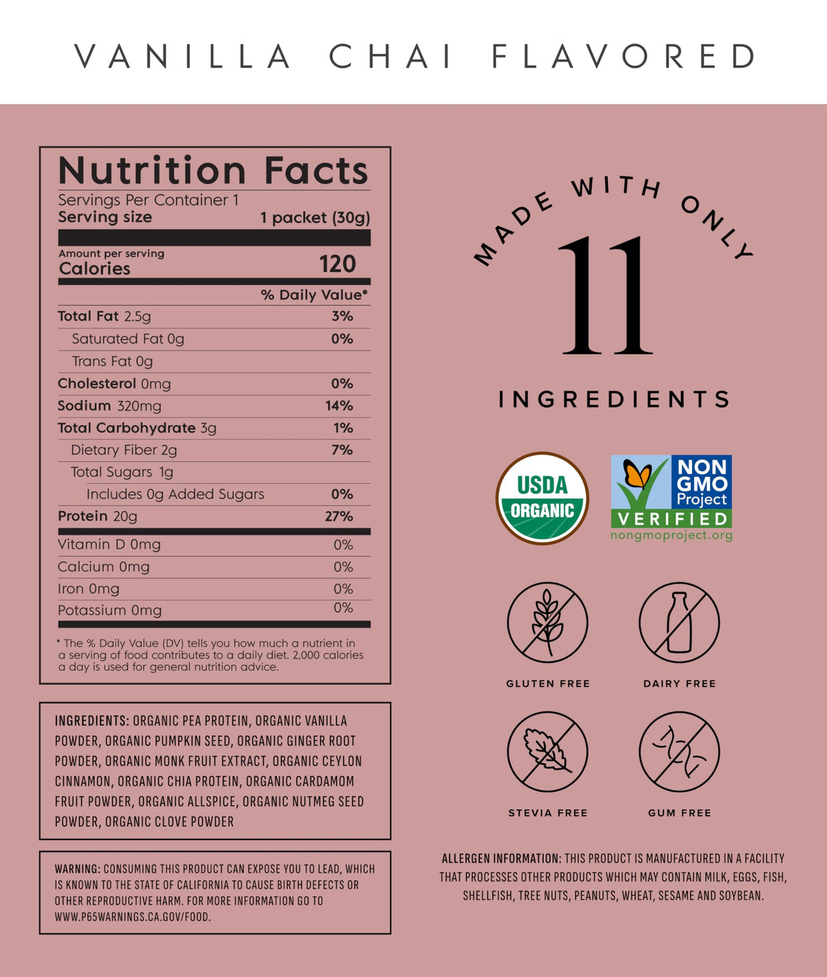 Truvani Vegan Pea Protein Powder