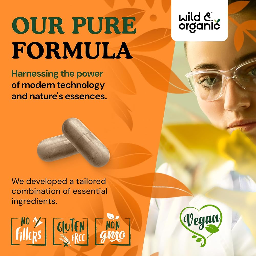 Wild & Organic Immune Mushroom Blend Capsules - 8 Mushroom Complex