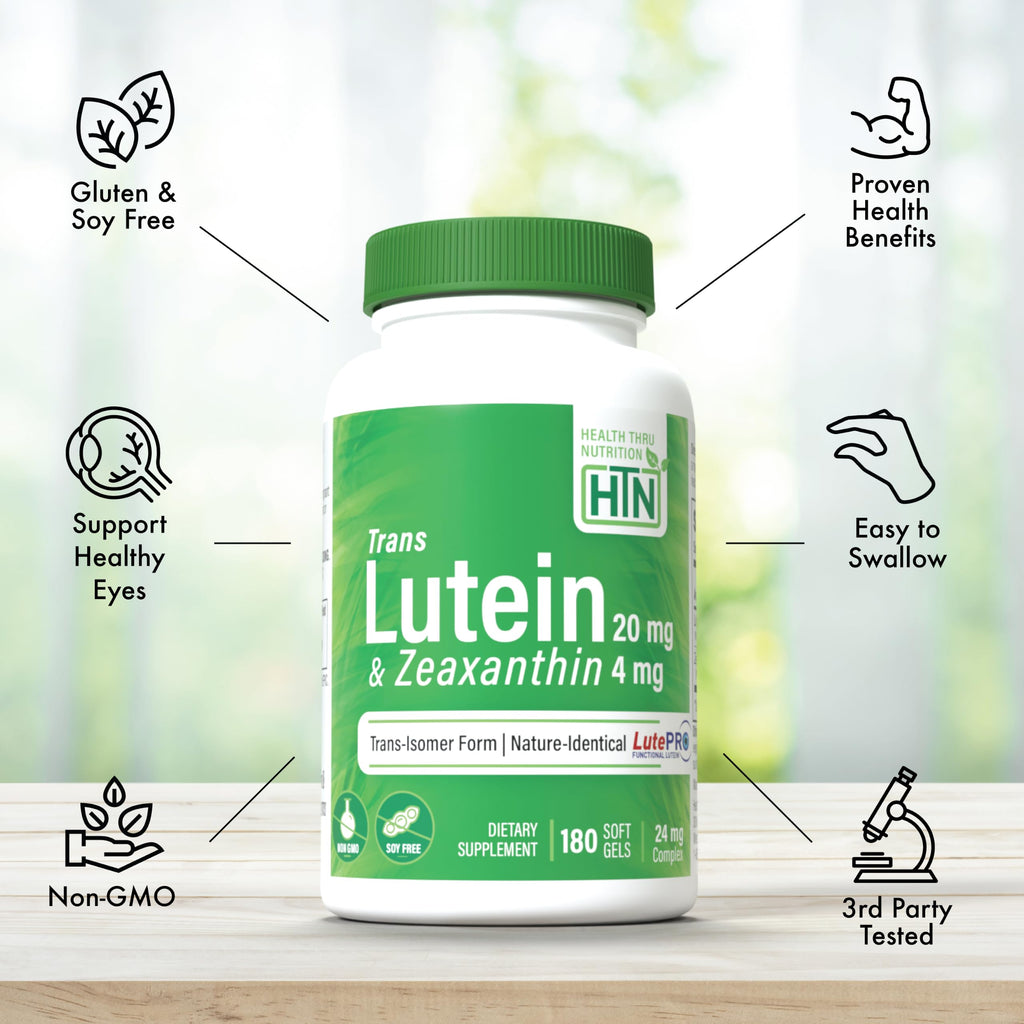 Health Thru Nutrition Lutein 20mg Zeaxanthin Eye Support - 180 Softgels - image 4