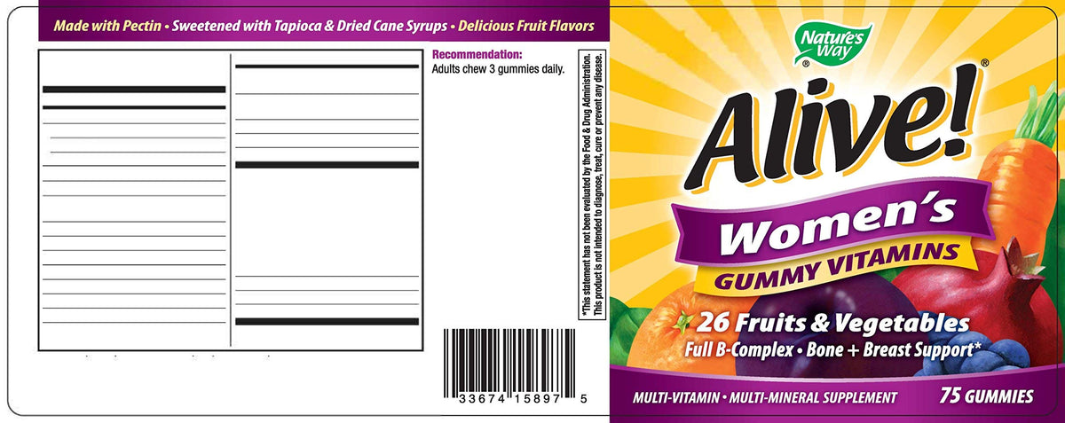 Nature's Way Alive Women's Gummy Multivitamin - 75 Gummies - image 3
