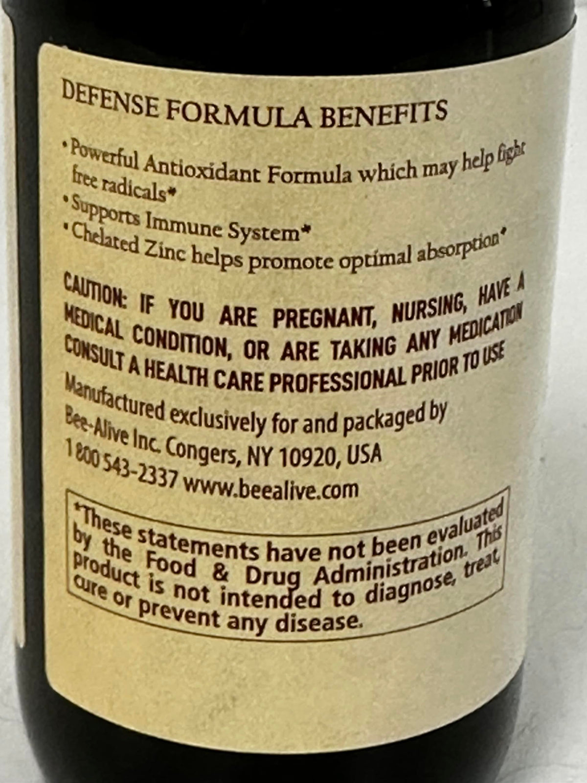 BeeAlive Defense Formula with Zinc, Echinacea & Elderberry - 4 Fl Oz - image 6