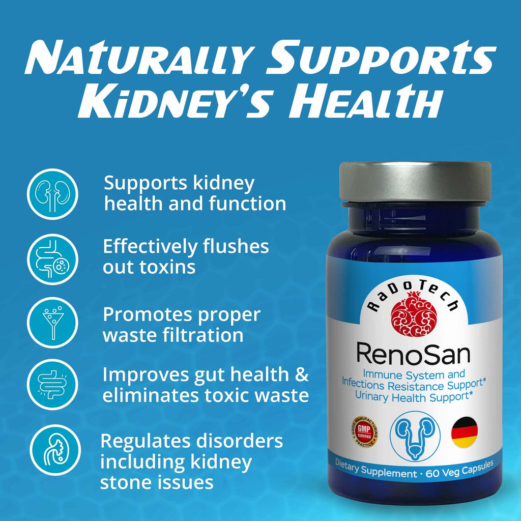 RaDoTech RenoSan Urinary Tract Health Supplement - 60 Vegetarian Capsules - image 6