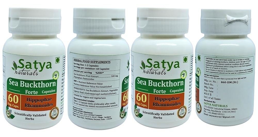 Satya Naturals Sea Buchthorn Forte Capsules 500 mg. 60 Veg. Capsule