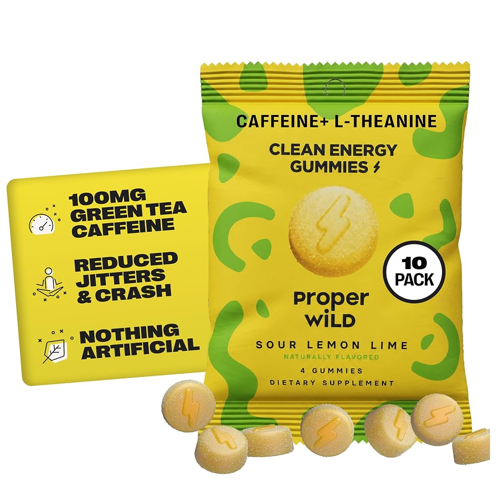 Proper Wild Vegan Energy Gummies with L-Theanine & Organic Caffeine