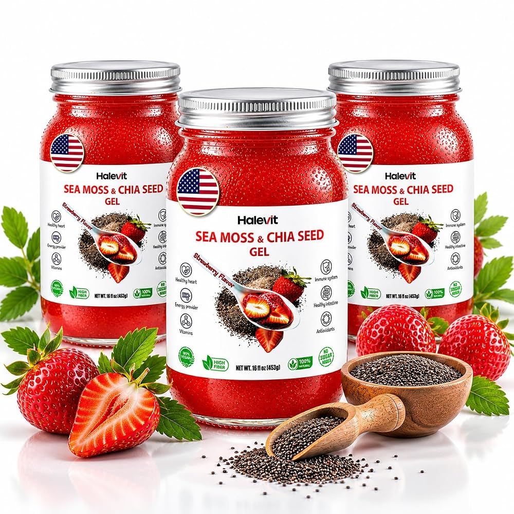 Halevit Sea Moss Gel with Ground Chia Seeds