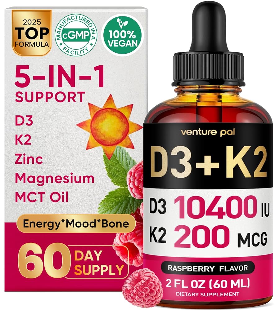 Venture Pal 5-in-1 Vitamin D3 K2 Drops