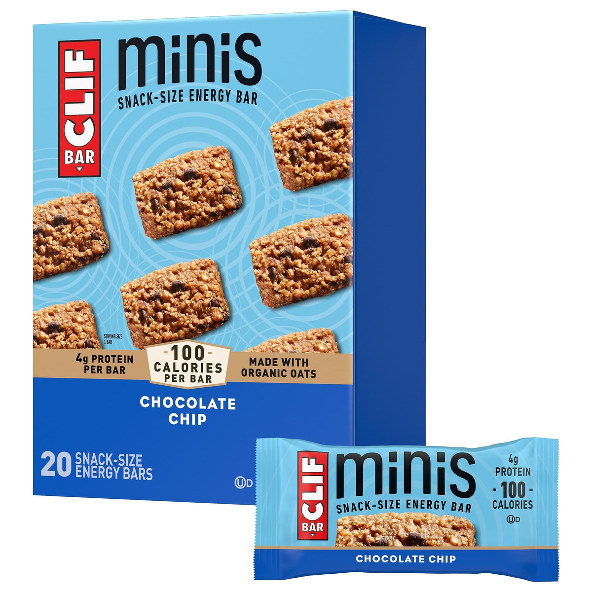 CLIF BAR Minis Snack-Size Energy Bars, Chocolate Chip