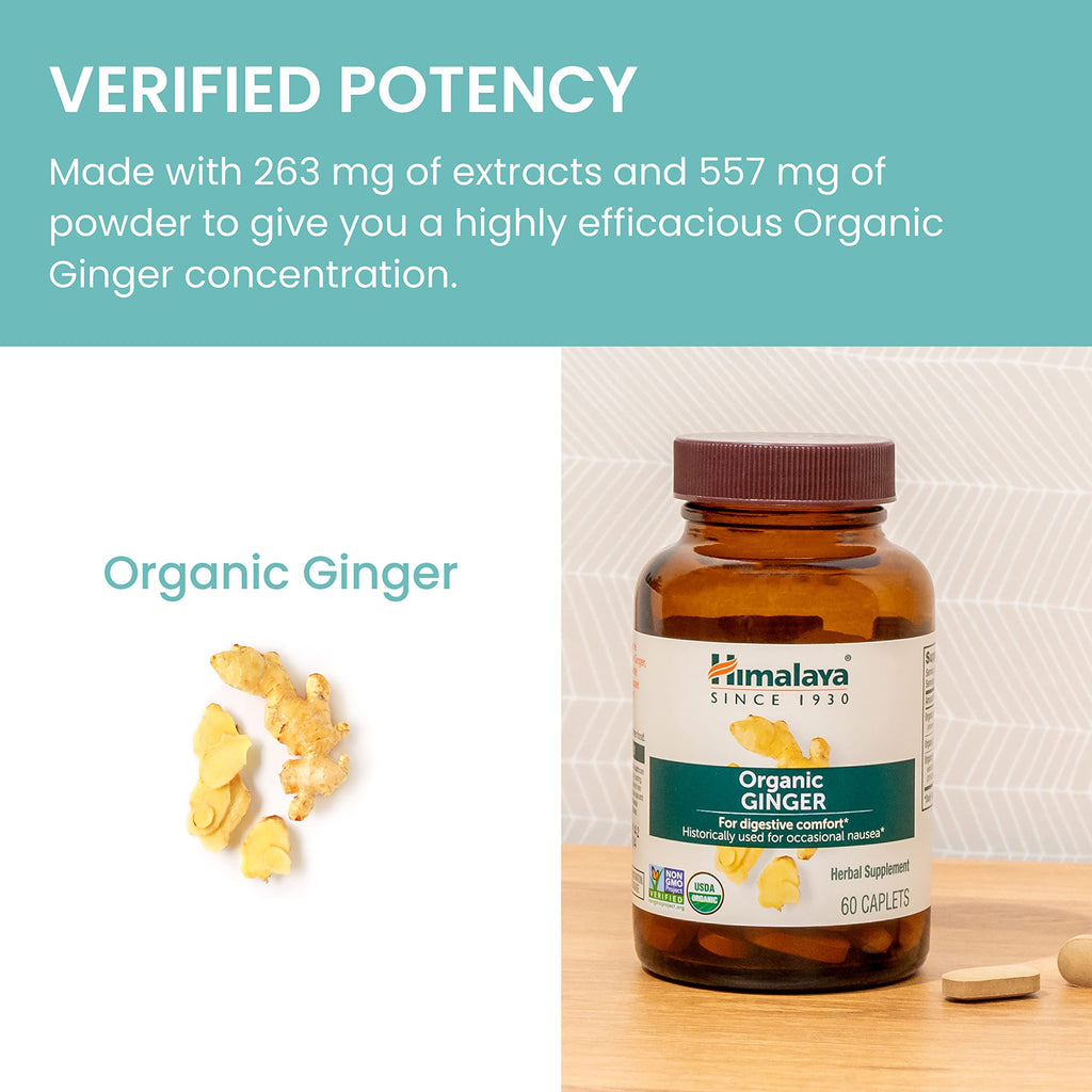 Himalaya USDA Organic Ginger Root Capsules - 60 Caplets - image 6