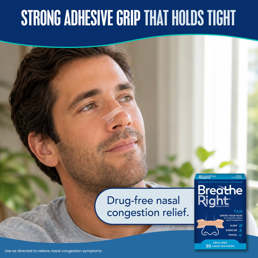 Breathe Right Nasal Strips Large, Relieves Nasal Congestion - 30 Count - image 8