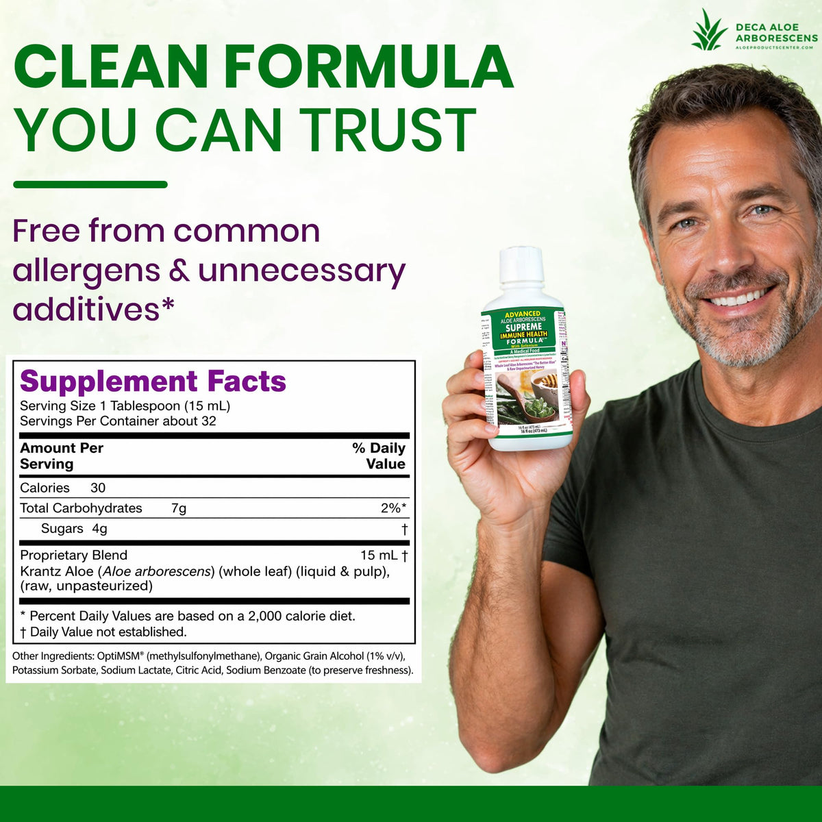 Deca Aloe Supreme Immune Health Formula Aloe Arborescens