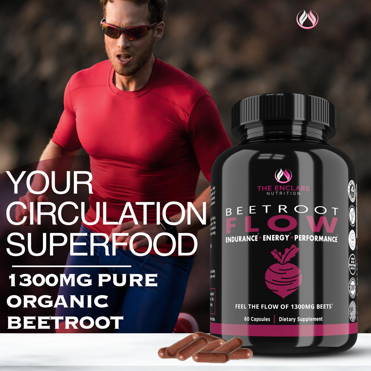 THE ENCLARE NUTRITION Beet Root Capsules Organic Beet Root Powder