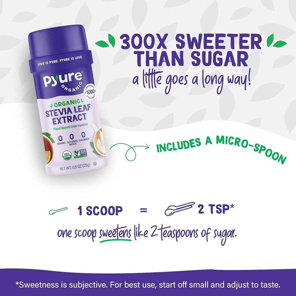 Pyure Organic Stevia Extract Powder Zero Calorie Sweetener - 1000 Servings - image 3