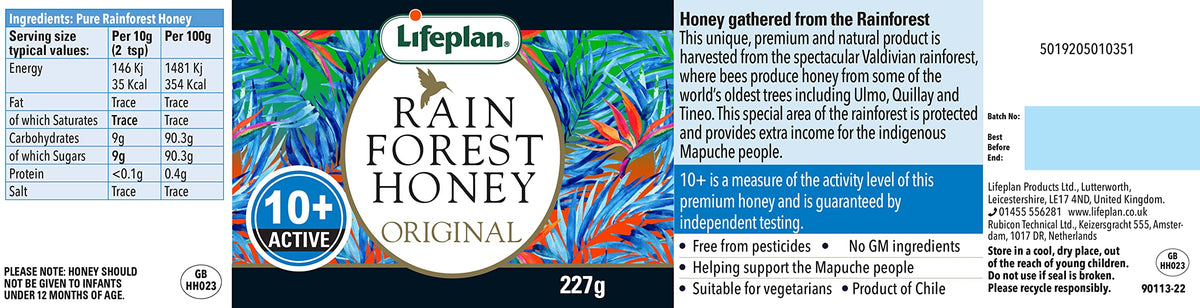 LIFEPLAN Chilean Rainforest Honey 10+ Active - 227g - image 4