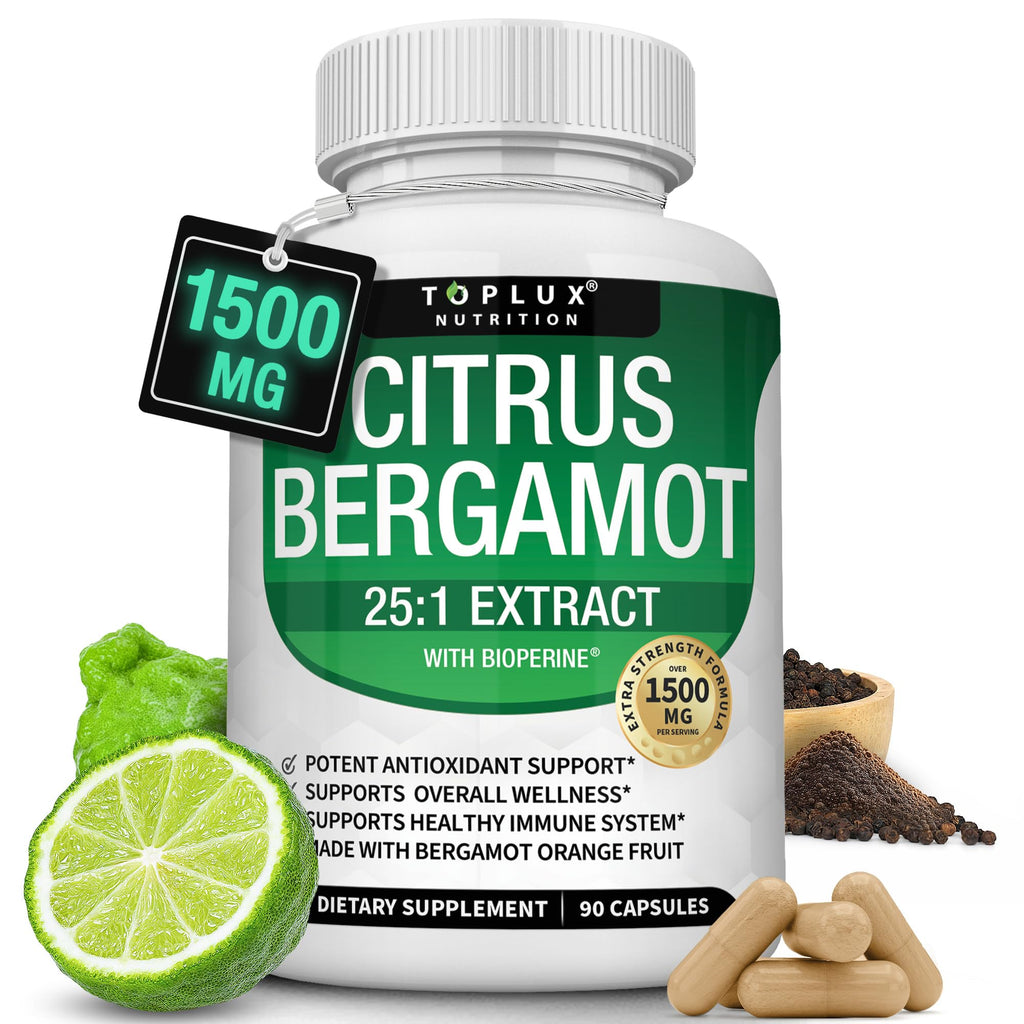Toplux Citrus Bergamot Supplement 1500mg - 90 Capsules