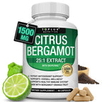 Toplux Citrus Bergamot Supplement 1500mg - 90 Capsules