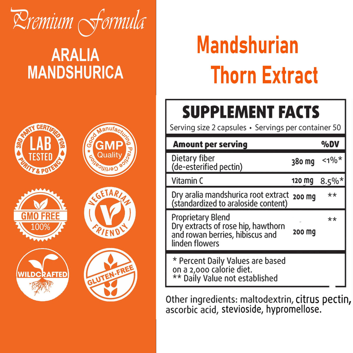 TAIGASEA Aralia Mandshurica Herbal Extract - 120 Vegetarian Capsules - image 2
