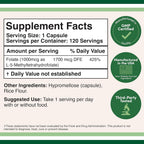 Double Wood Supplements Methylfolate 1000mcg L-5-MTHF - 120 Capsules - image 2