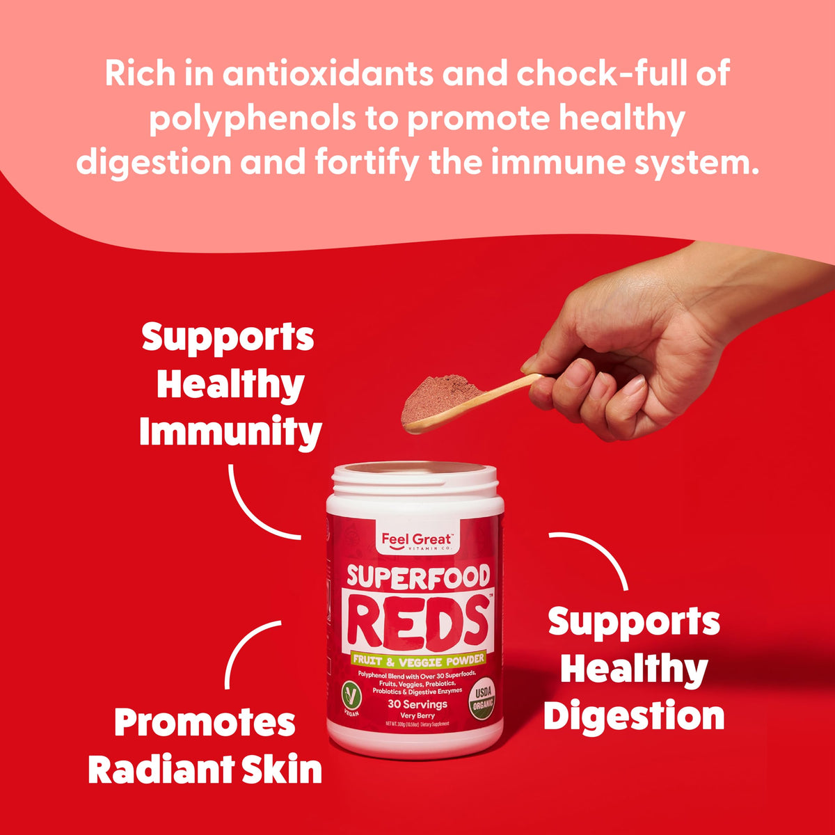 The Feel Great Vitamin Company Superfood Reds Powder - 10.58 oz - image 4