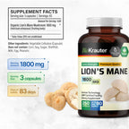 BIO KRAUTER Lion's Mane for Focus Support & Brain Health - 250 Capsules - image 3