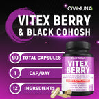 CIVIMUNA Vitex Berry Extract Capsules - 90 Capsules - image 2