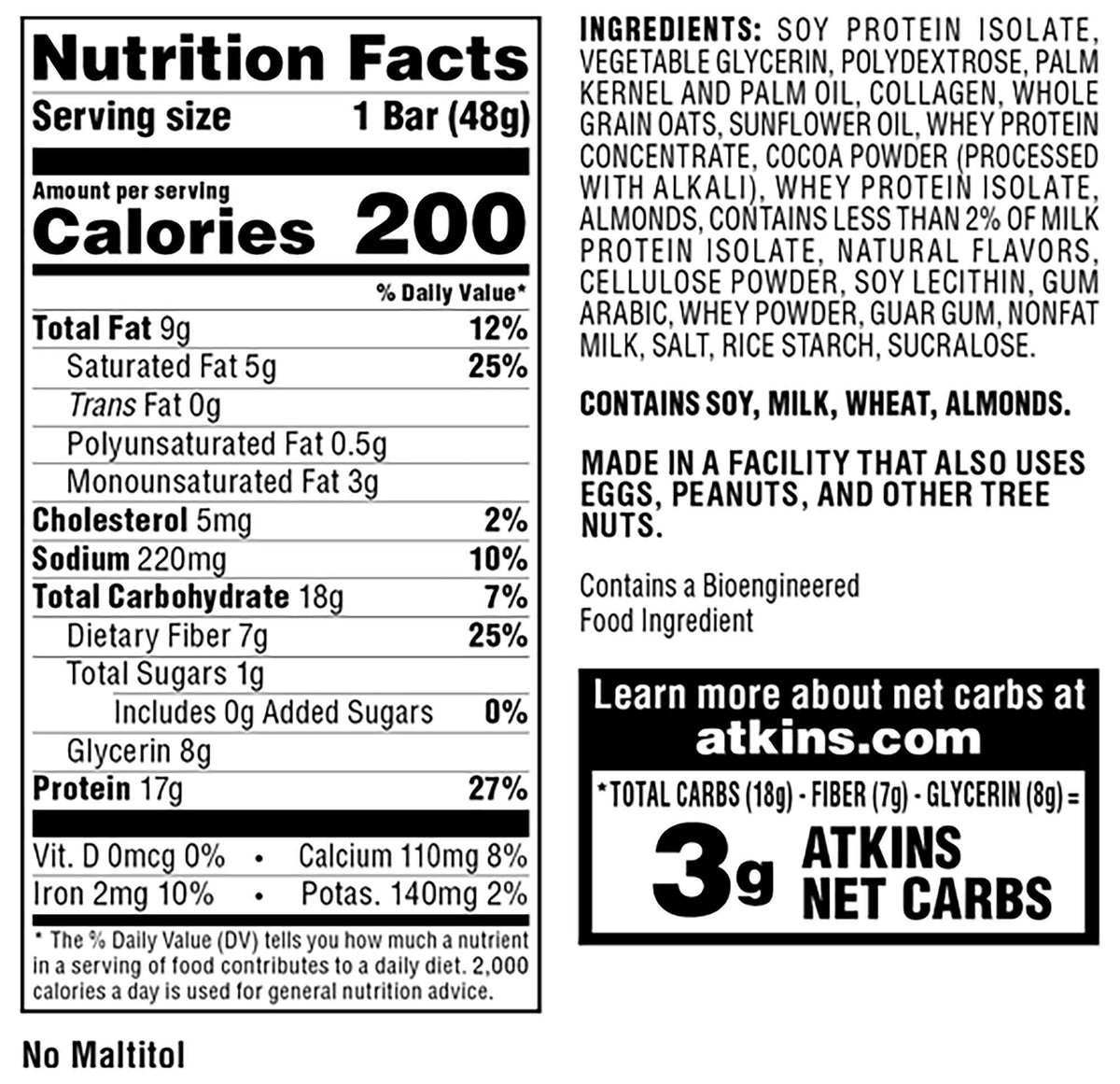 Atkins Protein Meal Bar Chocolate Chip Granola - 5 Count - image 3