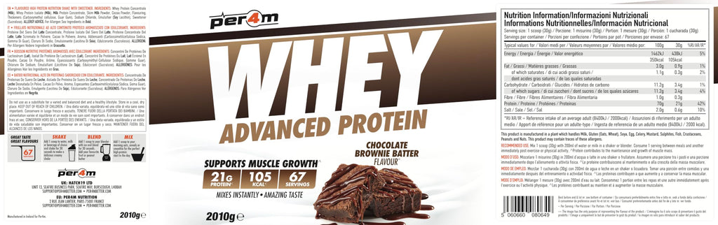 Per4m Protein Whey Powder Chocolate Brownie - 67 Servings - image 5