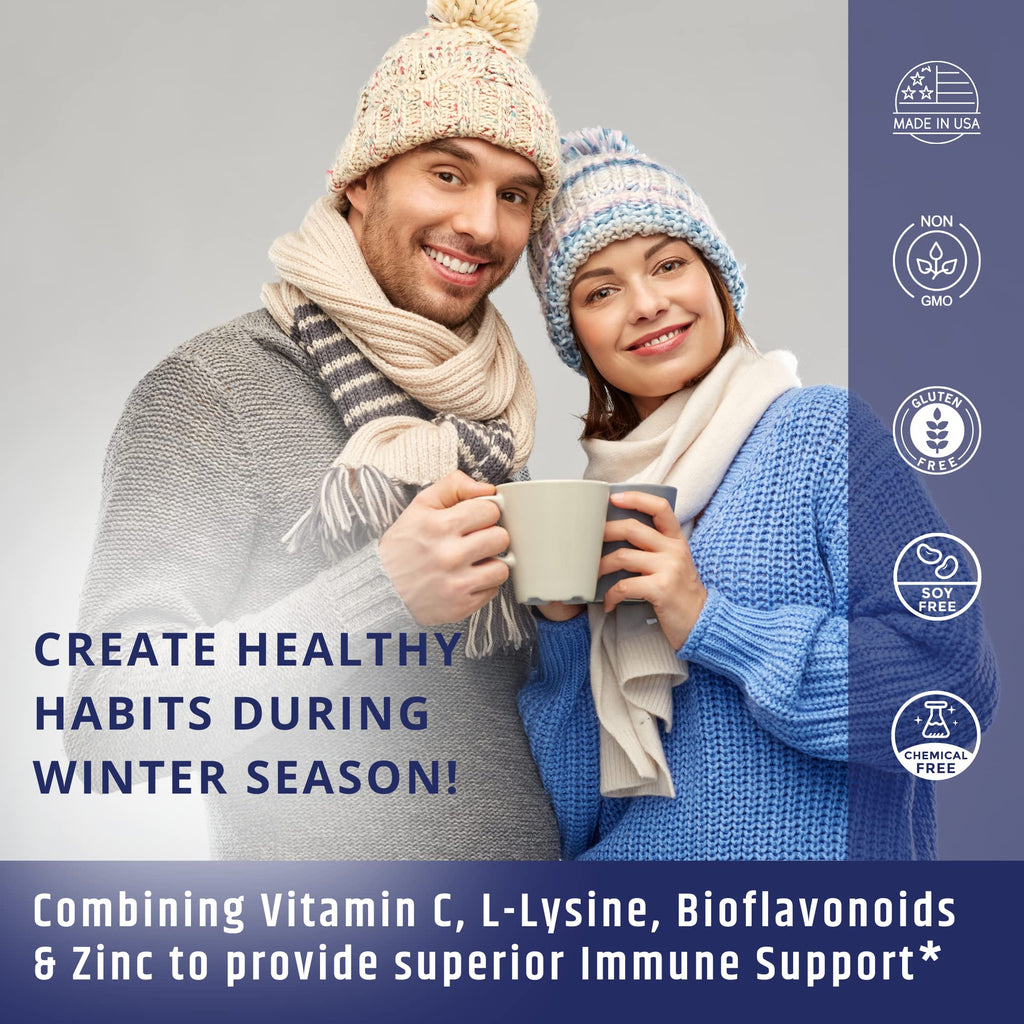 AgeImmune Vitamin C 1000mg Complex with L-Lysine - 120 Capsules - image 3