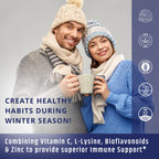 AgeImmune Vitamin C 1000mg Complex with L-Lysine - 120 Capsules - image 3