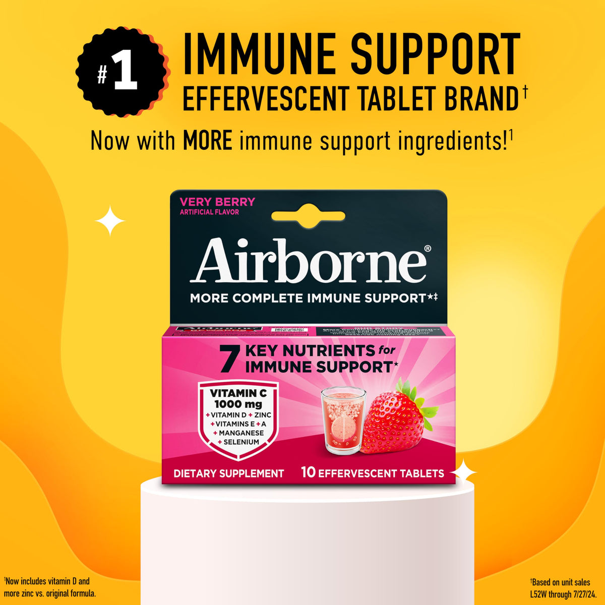 Airborne Vitamin C 1000mg with Zinc Effervescent Tablets - 10 Tablets - image 2
