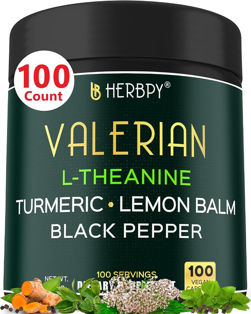 Herbpy Valerian Root Extract 5-in-1 Capsules - 100 Count