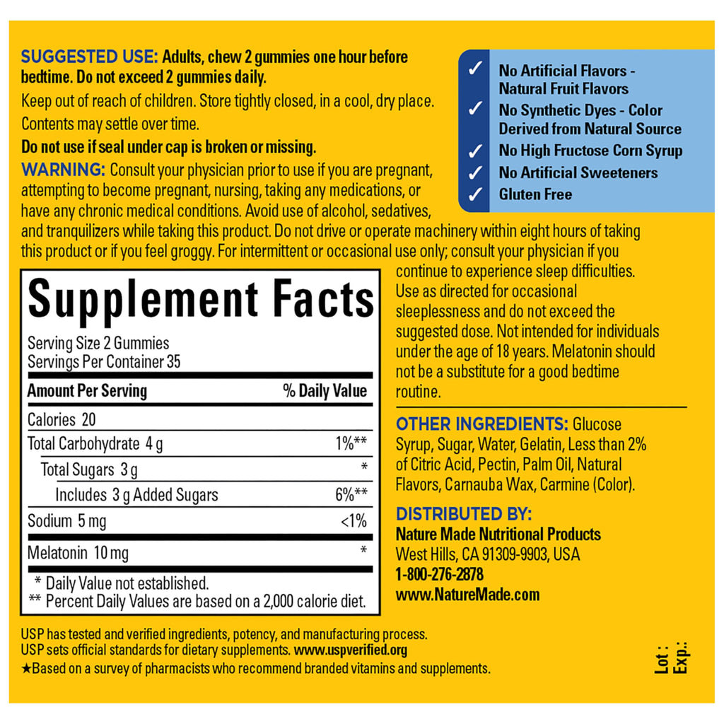 Nature Made Melatonin 10 mg