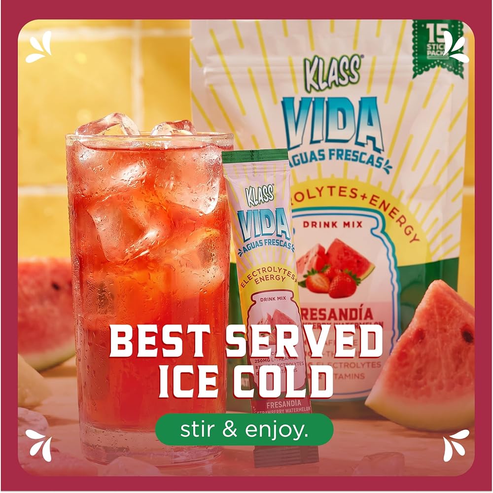 KLASS VIDA Hydration + Energy Sugar-Free Powder Packets Electrolyte