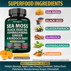 StrongVit Sea Moss Black Seed Oil Ashwagandha Ginger