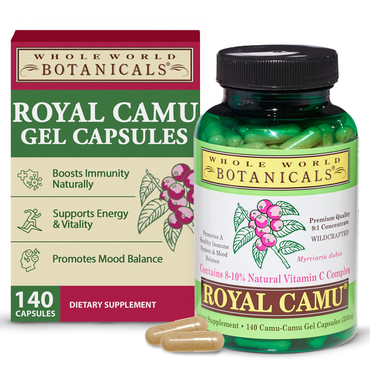 Whole World Botanicals Royal Camu-Camu Gel Capsules - 120 Count