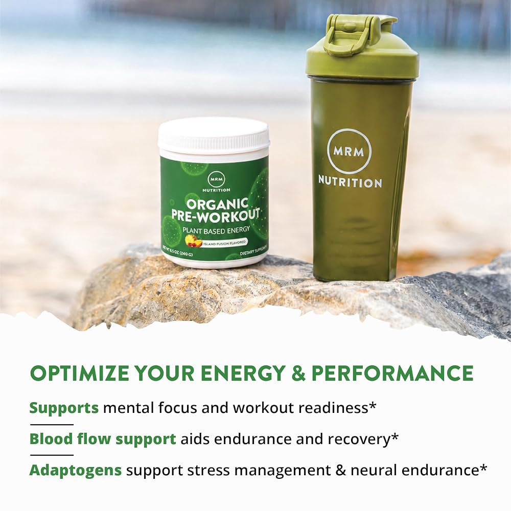 MRM Nutrition Organic Pre-Workout Powder Island Fusion - 20 Servings - image 6