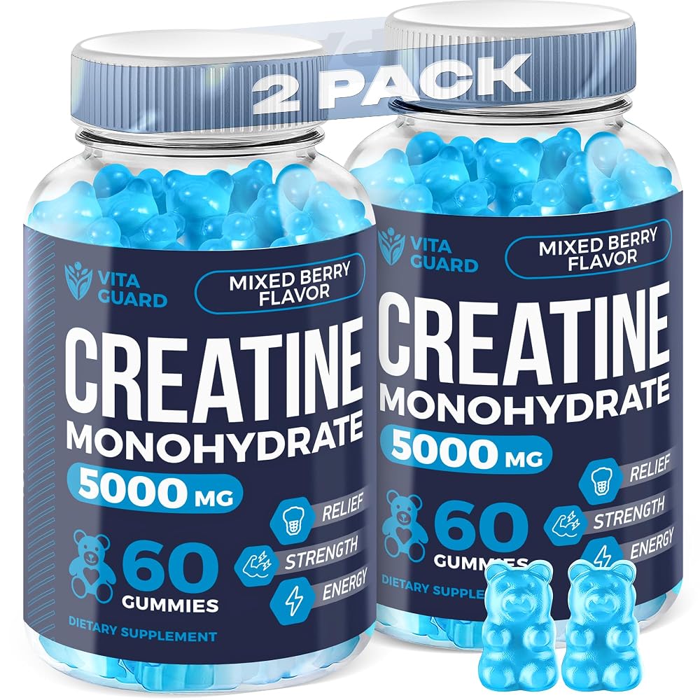 Vita Guard Creatine Monohydrate 5000mg Gummies - 120 Count