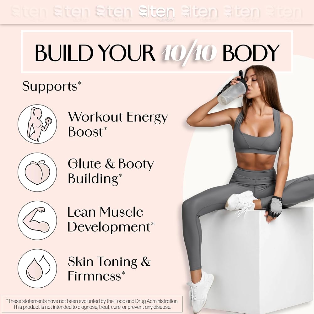 10Ten Nutrition Creatine + Collagen Powder for Women - 30 Servings - image 2